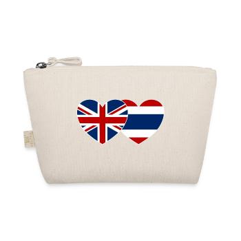 England Thailand Flag Heart - Organic Pouch - nature - Front
