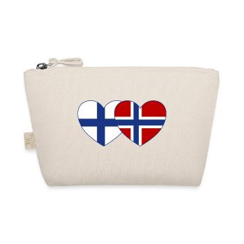 Finlande Norvège Flag Coeur - Trousse biologique - nature - Devant