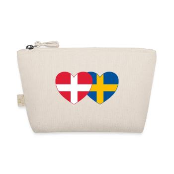 Dänemark Schweden Flagge Herz - Bio-Täschchen - Natur - Vorne