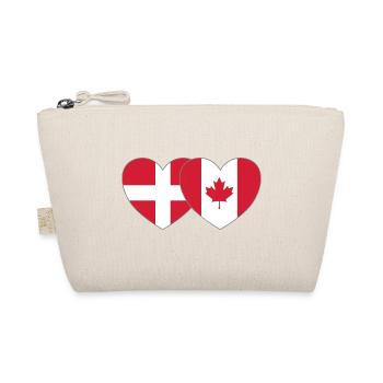 Dänemark Kanada Flagge Herz - Bio-Täschchen - Natur - Vorne