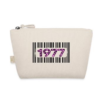 1977 Birthday unique pink leopard barcode - Organic Pouch - nature - Front