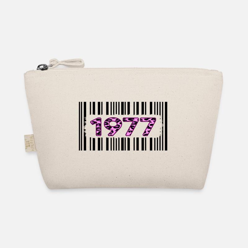 1977 geburtstag unikat rosa leopard barcode Bio-Täschchen