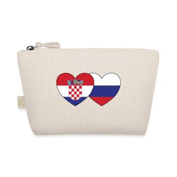 Croatie Russie Flag Coeur - Trousse biologique - nature - Devant