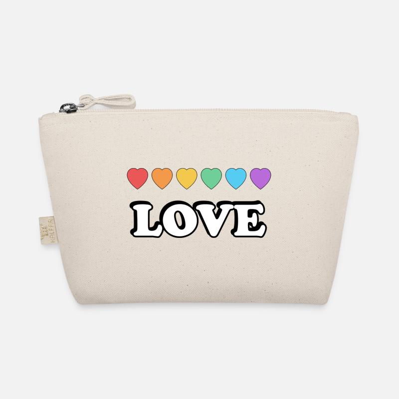 Liebe Regenbogenherzen Bio-Täschchen