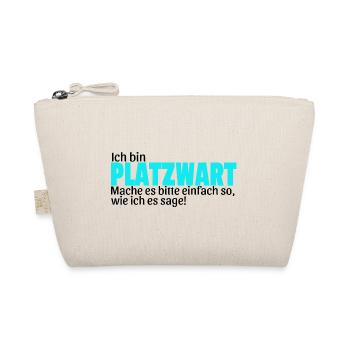 Platzwart Geschenk Idee Spruch lustig Fußball - Bio-Täschchen - Natur - Vorne