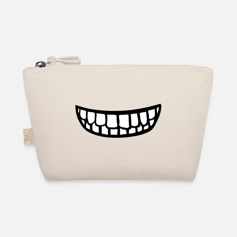Smile Face Mask Teeth Mouth Fun Gift Organic Pouch