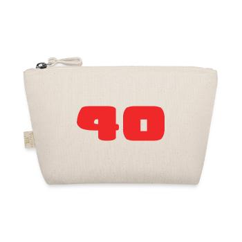 40. 40 YEARS. 40th ANNIVERSARY. BIRTHDAY 40 YEARS. - Organic Pouch - nature - Front