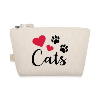 Chat amour patte coeur patte de chat amour félin - Trousse biologique - nature - Devant
