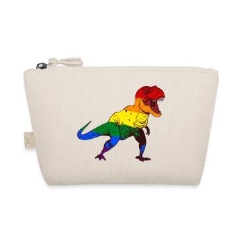 LGBT Dino - Bio-Täschchen - Natur - Vorne