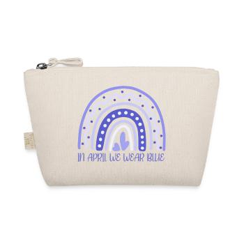 In April we wear Blue Autism Awareness - Organic Pouch - nature - Front