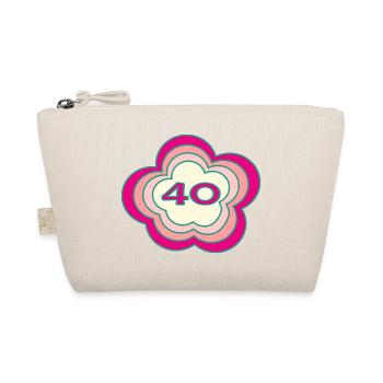 40. 40 YEARS. 40th ANNIVERSARY. BIRTHDAY 40 YEARS. - Organic Pouch - nature - Front