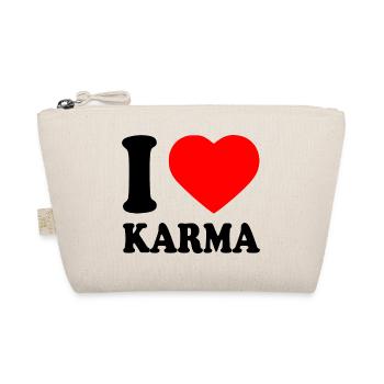 I love karma - Bio-Täschchen - Natur - Vorne