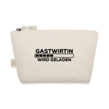 Gastwirtin Spruch Kneipe Wirtin Gastwirt Geschenk - Bio-Täschchen - Natur - Vorne