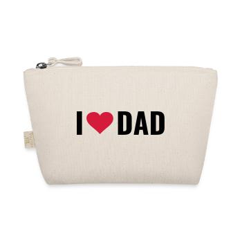 Père fils papa fille bébé naissance j'aime papa - Trousse biologique - nature - Devant