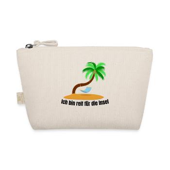 Ich bin reif für die Insel, Einsame Insel Palme - Bio-Täschchen - Natur - Vorne