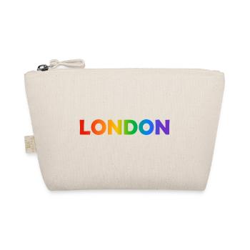 London queer LGBTQ gay pride rainbow text - Organic Pouch - nature - Front