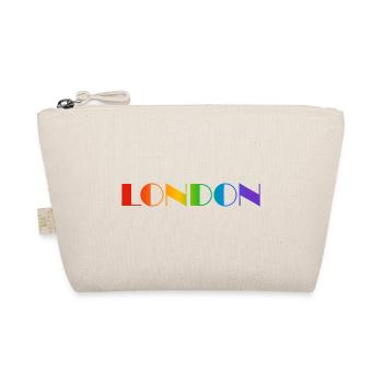 London rainbow text LGBTQ pride - Organic Pouch - nature - Front