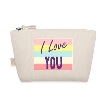 SAINT VALENTINE. bachelorette party. I LOVE YOU. I LOVE YOU. LOVE - Organic Pouch - nature - Front