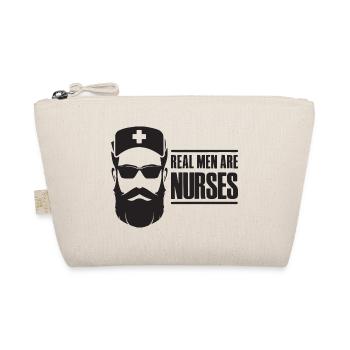 Real Men Are Nurses - Nurse Pfleger - Organic Pouch - nature - Front