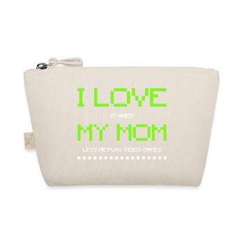 I Love My Mom - Gamer Teen Boys Funny Video Game - Organic Pouch - nature - Front