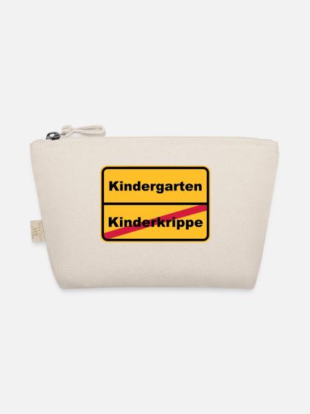 Ortsschild Kinderkrippe - Bio-Täschchen - Natur - Vorne