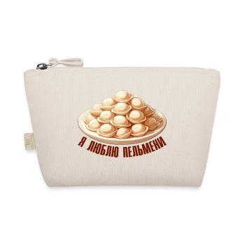 I Love Pelmeni Saying in Russian Funny - Organic Pouch - nature - Front
