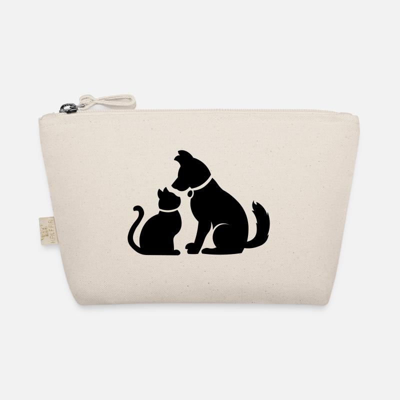 Simple Cat Dog / Katze und Hund / Tierfreund - Bio-Täschchen - Natur