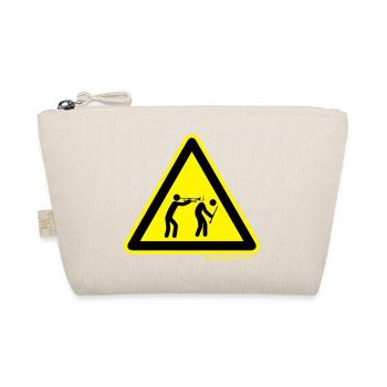 Gefahrenschild Trompete - Bio-Täschchen - Natur - Vorne