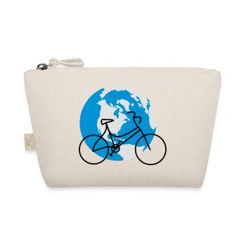 Erde mit Fahrrad - Bio-Täschchen - Natur - Vorne
