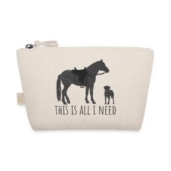 This is all I need - Westernreiter Pferd und Hund - Bio-Täschchen - Natur - Vorne