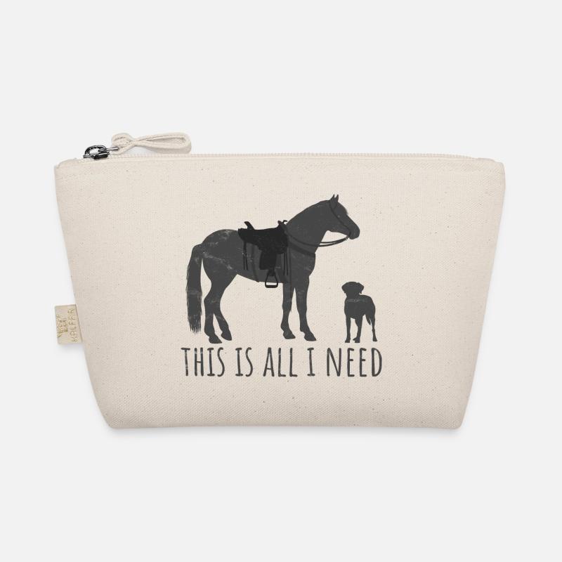 This is all I need - Westernreiter Pferd und Hund Bio-Täschchen