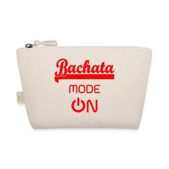Bachata FASHION ON red - Bachata Dance Shirt - Organic Pouch - nature - Front