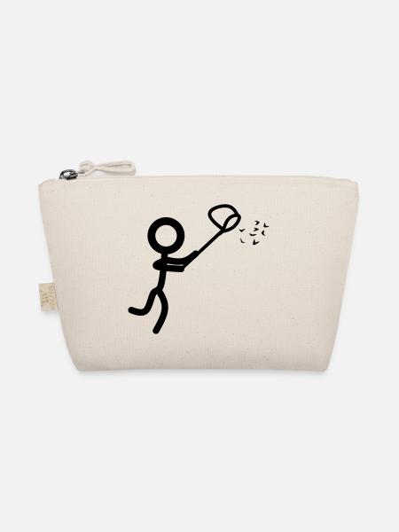 Stickman catch - Organic Pouch - nature - Front