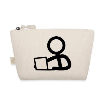 Stickman on notebook - Organic Pouch - nature - Front