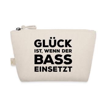 Glück ist, wenn der Bass einsetzt. Musik Rocker - Bio-Täschchen - Natur - Vorne