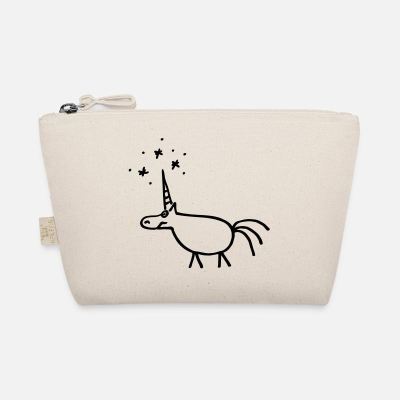 Strichmännchen Einhorn lustiges unicorn Bild Fun Bio-Täschchen