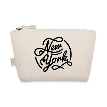 New York vintage style black lettering - Organic Pouch - nature - Front