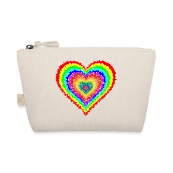 Rainbow Heart - Organic Pouch - nature - Front