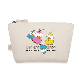 Not Weird. I am a limited Edition. Birds on a Wire - Organic Pouch - nature - Front