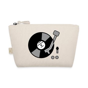 DJ Turntable Geschenkidee Vinyl Schallplatte Musik - Bio-Täschchen - Natur - Vorne