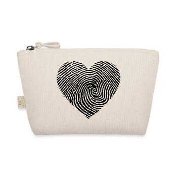 Heart from a fingerprint - Organic Pouch - nature - Front