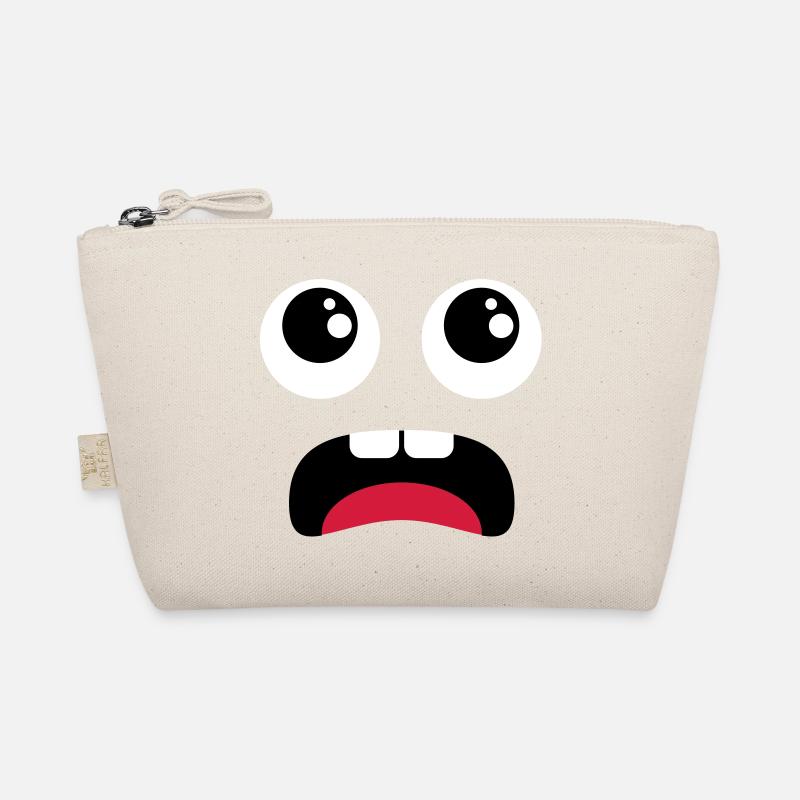 Erschrockenes Gesicht - Comic Bio-Täschchen