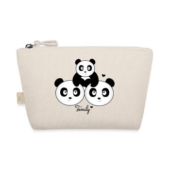 Famille, amour, panda, ours, panda, famille - Trousse biologique - nature - Devant