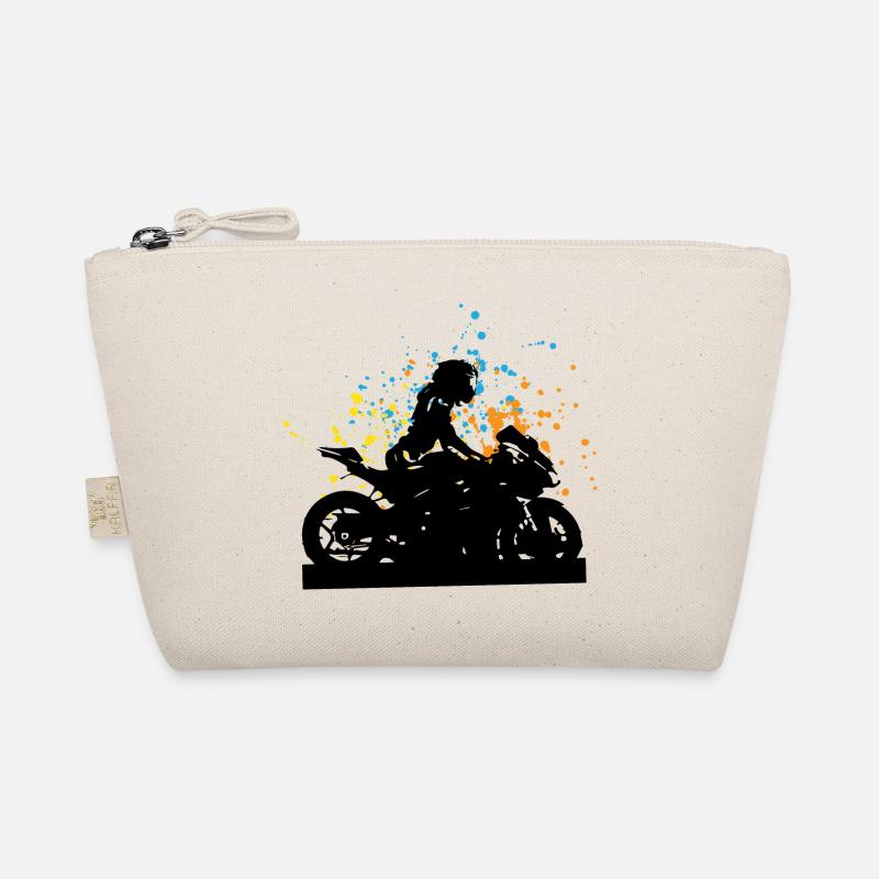 Mädchen Motorradfahrerin Geschenk Bio-Täschchen