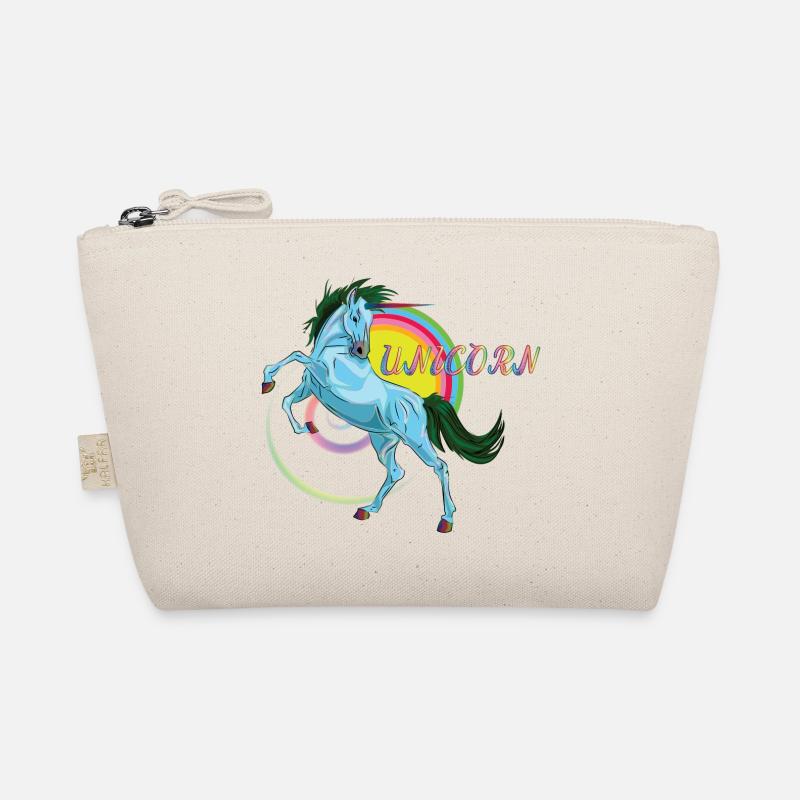 Blaues Einhorn, das legendäre Fabeltier Bio-Täschchen
