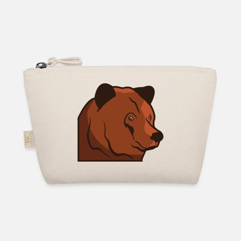Braunbär Bär Bärenkopf Geschenkidee tierisch Bio-Täschchen