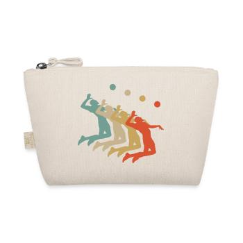 Retro Vintage Style Beach Volleyball Spieler - Bio-Täschchen - Natur - Vorne