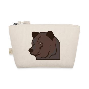 Bear head brown bear - Organic Pouch - nature - Front