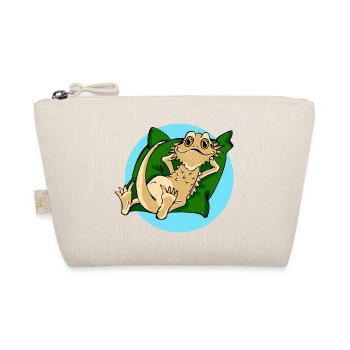 Bearded dragon cool on pillow reptile reptile - Organic Pouch - nature - Front