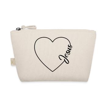 Jesus Love Love Heart Symbol - Organic Pouch - nature - Front